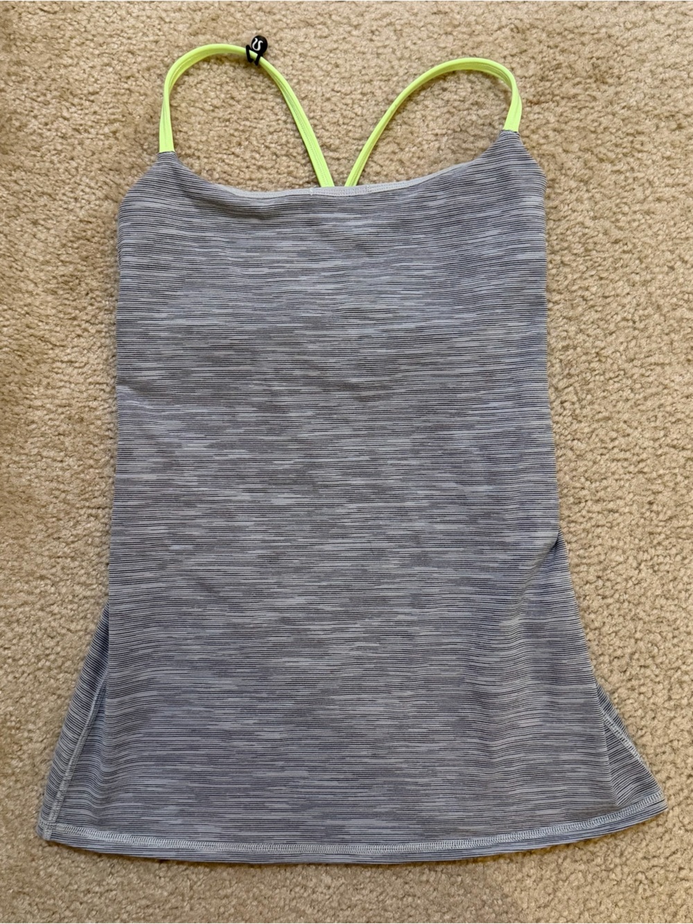 Lululemon Dancing Warrior Tank Silver Spoon Size 4 NWT